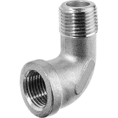 USA Sealing - Stainless Steel Pipe Fittings; Type: Street Elbow ; Fitting Size: 1/8 x 1/8 ; End Connections: MBSPT x FBSPT ; Material Grade: 304 ; Pressure Rating (psi): 150 - Exact Industrial Supply