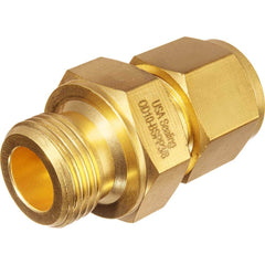 USA Sealing - Metal Compression Tube Fittings; Type: Male Straight Fitting ; End Connections: Tube OD x Male NPT ; Tube Outside Diameter (mm): 12 ; Thread Size: 1/2 ; Material: Brass ; Compression Style: Double Ferrule - Exact Industrial Supply