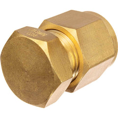 USA Sealing - Metal Compression Tube Fittings; Type: Plug ; End Connections: Tube OD x Tube OD ; Tube Outside Diameter (mm): 8 ; Thread Size: None ; Material: Brass ; Compression Style: Double Ferrule - Exact Industrial Supply