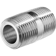 USA Sealing - Stainless Steel Pipe Fittings; Type: Close Nipple ; Fitting Size: 1/8 x 1/8 ; End Connections: MNPT x MNPT ; Material Grade: 304 ; Pressure Rating (psi): 9400 - Exact Industrial Supply