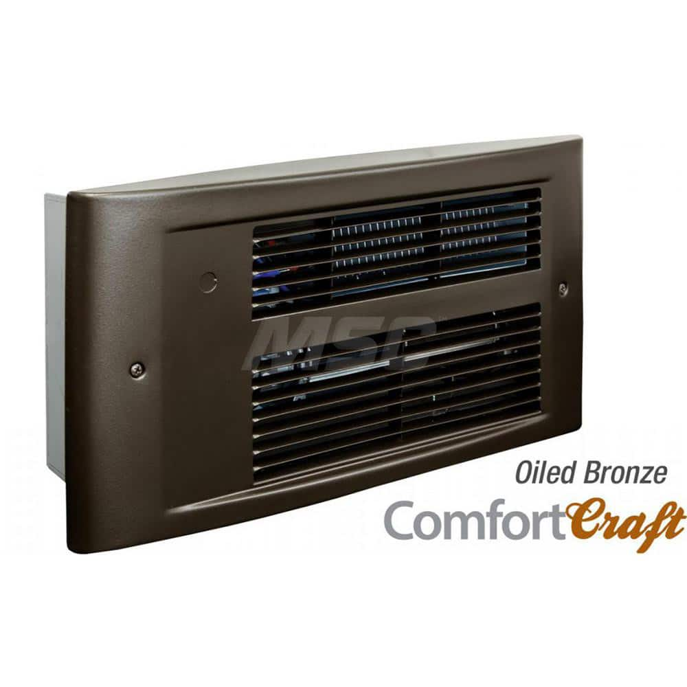 Electric Forced Air Heaters; Heater Type: Wall; Maximum BTU Rating: 5971; Voltage: 240V; Phase: 1; Wattage: 1750; Overall Length (Inch): 9; Overall Length (Decimal Inch): 9.0000; Overall Width (Inch): 17; Overall Width (Decimal Inch - 4 Decimals): 17.0000