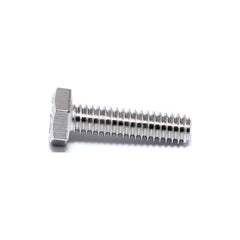 Hex Head Cap Screw: M16 x 2.50 x 50 mm, Grade 316 Stainless Steel, NL-19 Finish Fully Threaded, 24 mm Hex, DIN 933