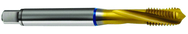 M8x1.25 6H 3-Flute Cobalt Blue Ring Semi-Bottoming 15 degree Spiral Flute Tap-TiN - Caliber Tooling