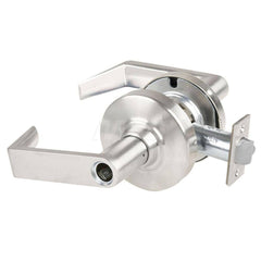 Lever Locksets; Type: Cylindrical Lock; Key Type: Keyless; Strike Type: Curved Lip Strike; Finish/Coating: Satin Nickel; Material: Metal; Material: Metal; Door Thickness: 1.75 in; Backset: 2.75 in; Cylinder Type: No Keyway; Minimum Order Quantity: Metal;