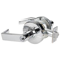 Lever Locksets; Type: Cylindrical Lock; Key Type: Keyed Different; Strike Type: Curved Lip Strike; Finish/Coating: Bright Chrome; Material: Metal; Material: Metal; Door Thickness: 1.75 in; Backset: 2.75 in; Cylinder Type: Schlage C Keyway; Minimum Order Q