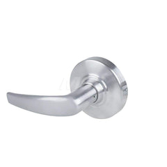 Lever Locksets; Type: Cylindrical Lock; Key Type: Keyless; Strike Type: Curved Lip Strike; Finish/Coating: Satin Chrome; Material: Metal; Material: Metal; Door Thickness: 1.75 in; Backset: 2.75 in; Cylinder Type: No Keyway; Minimum Order Quantity: Metal;