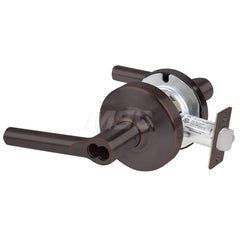 Lever Locksets; Type: Cylindrical Lock; Key Type: Keyless; Strike Type: Curved Lip Strike; Finish/Coating: Aged Bronze; Material: Metal; Material: Metal; Door Thickness: 1.75 in; Backset: 2.75 in; Cylinder Type: No Keyway; Minimum Order Quantity: Metal; M