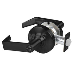 Lever Locksets; Type: Cylindrical Lock; Key Type: Keyless; Strike Type: Curved Lip Strike; Finish/Coating: Matte Black; Material: Metal; Material: Metal; Door Thickness: 1.75 in; Backset: 2.75 in; Cylinder Type: No Keyway; Minimum Order Quantity: Metal; M