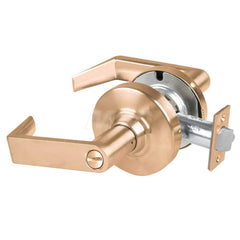 Lever Locksets; Type: Cylindrical Lock; Key Type: Keyless; Strike Type: Curved Lip Strike; Finish/Coating: Satin Bronze; Material: Metal; Material: Metal; Door Thickness: 1.75 in; Backset: 2.75 in; Cylinder Type: No Keyway; Minimum Order Quantity: Metal;