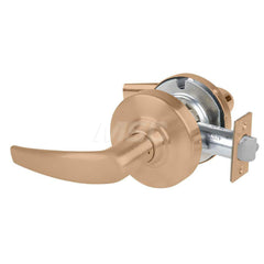 Lever Locksets; Type: Cylindrical Lock; Key Type: Keyless; Strike Type: Curved Lip Strike; Finish/Coating: Satin Bronze; Material: Metal; Material: Metal; Door Thickness: 1.75 in; Backset: 2.75 in; Cylinder Type: No Keyway; Minimum Order Quantity: Metal;