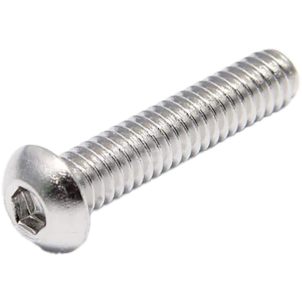 Socket Cap Screw: 1/4 x 3/4, Stainless Steel, NL-19 Finish Fully Threaded, DIN 7380