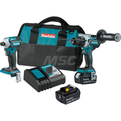 Cordless Tool Combination Kit: 18V 18V LXT Brushless 1/2″Hammer Driver-Drill (XPH14Z),  18V LXT Brushless 4-Speed Impact Driver (XDT16Z),  (2) 18V LXT Lithium-Ion 6.0Ah Battery (BL1860B),  18V LXT Lithium-Ion Rapid Optimum Charger (DC18RC),  Tool Bag