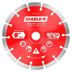 Freud - Wet & Dry-Cut Saw Blades; Blade Diameter (Inch): 9 ; Blade Material: Diamond-Tipped ; Arbor Style: Standard Round ; Arbor Hole Diameter (Inch): 5/8; 7/8 ; Arbor Hole Diameter (Decimal Inch): 5/8; 7/8 ; Application: Cutting Masonry - Exact Industrial Supply