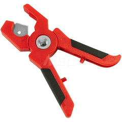 Hand Tube Cutter: 1/8 to 1/2″ Tube 4-1/2″ OAL, Cuts Plastic, Rubber, PVC & CPVC