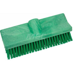 Scrub & Scouring Brushes; Type: Deck Scrub Brush; Scrub Brush; Bristle Material: Polypropylene; Brush Width: 4.5; Resistance Features: Oil Resistant; Water Resistant; Block/Handle Material: Polypropylene; Color: Green; Bristle Type: Medium; Brush Area Wid