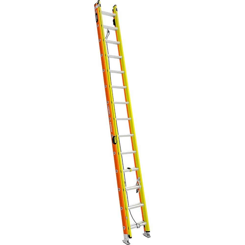 Werner - Extension Ladders; Type: Extension Ladder ; Height (Feet): 28.000 ; Material: Fiberglass ; Load Capacity (Lb.): 300.000 ; Industry Rating: Type IA ; Rung Type: Triangular - Exact Industrial Supply