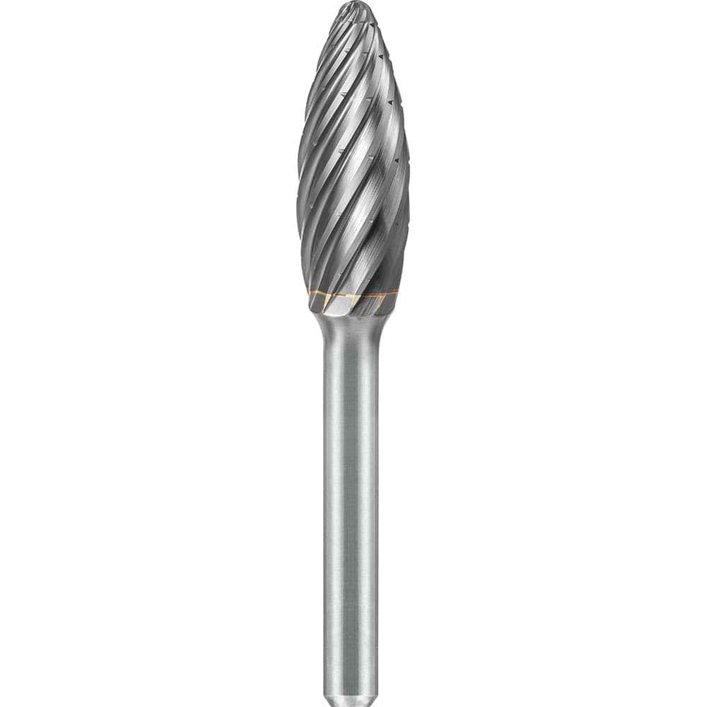 SGS Pro - SH-2, 5/16" Cut Diam, 1/4" Shank Length, NG6, Tungsten Carbide Flame Burr - Exact Industrial Supply