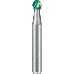 SGS Pro - SD-1, 1/4" Cut Diam, 1/4" Shank Length, NG6, Tungsten Carbide Ball Burr - Exact Industrial Supply