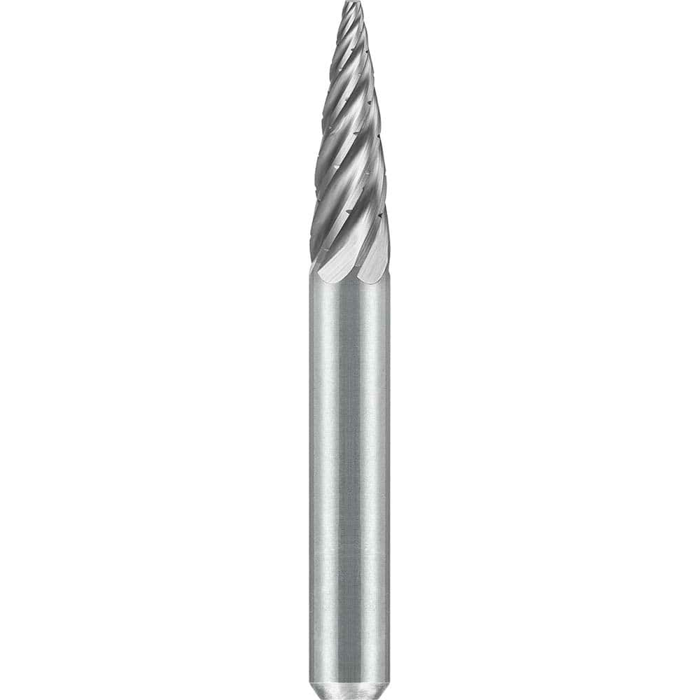 SGS Pro - SG-1, 1/4" Cut Diam, 1/4" Shank Length, NG6, Tungsten Carbide Pointed Tree Burr - Exact Industrial Supply