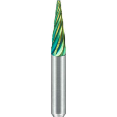 SGS Pro - SM-2, 1/4" Cut Diam, 1/4" Shank Length, NG6, Tungsten Carbide Pointed Cone Burr - Exact Industrial Supply