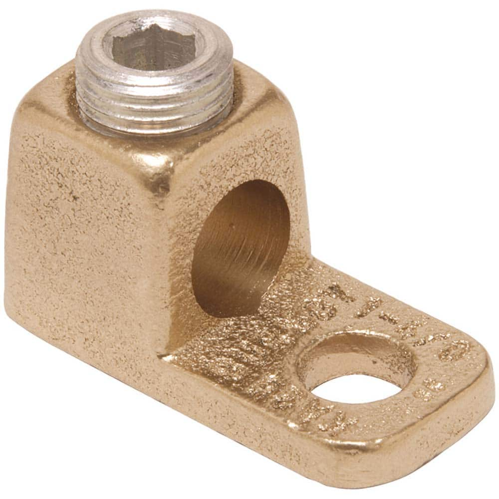 Burndy - Ring Terminals; Terminal Type: Rectangle ; Insulation Type: NonInsulated ; Connection Type: Lug ; Compatible Wire Size (AWG): 4/0 (Strand) ; Compatible Wire Size (kcmil): 250-500 ; Stud Size (Inch): 1/2 - Exact Industrial Supply