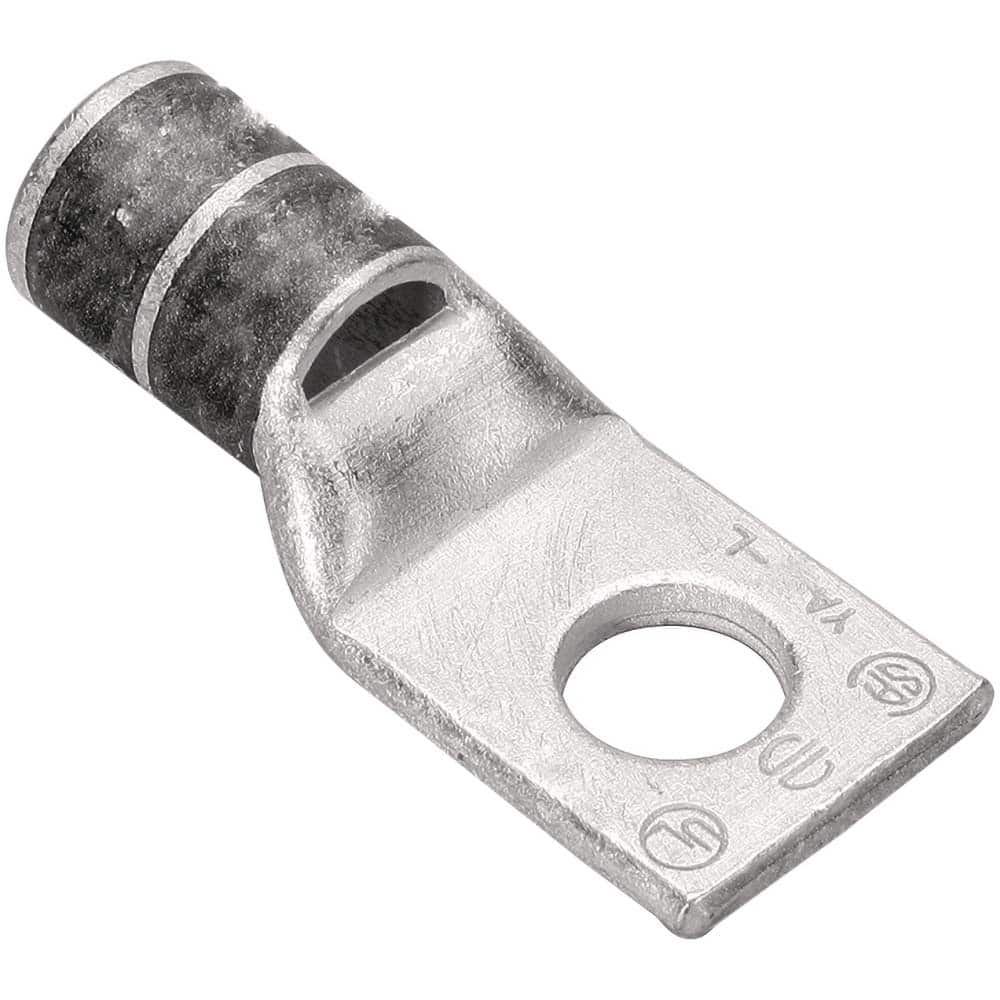 Burndy - Ring Terminals; Terminal Type: Rectangle ; Insulation Type: NonInsulated ; Connection Type: Compression ; Compatible Wire Size (AWG): 1/0 ; Stud Size (Inch): 3/8 ; Color: Pink - Exact Industrial Supply