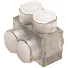 Burndy - Split Bolt Connectors; Connector Material: Aluminum ; Maximum Compatible Wire Size (AWG): 4 ; Minimum Compatible Wire Size (AWG): 14 ; Compatible Wire Type: Aluminum; Copper ; Base Width (Inch): 1.16 ; Base Width (Decimal Inch): 1.16 - Exact Industrial Supply