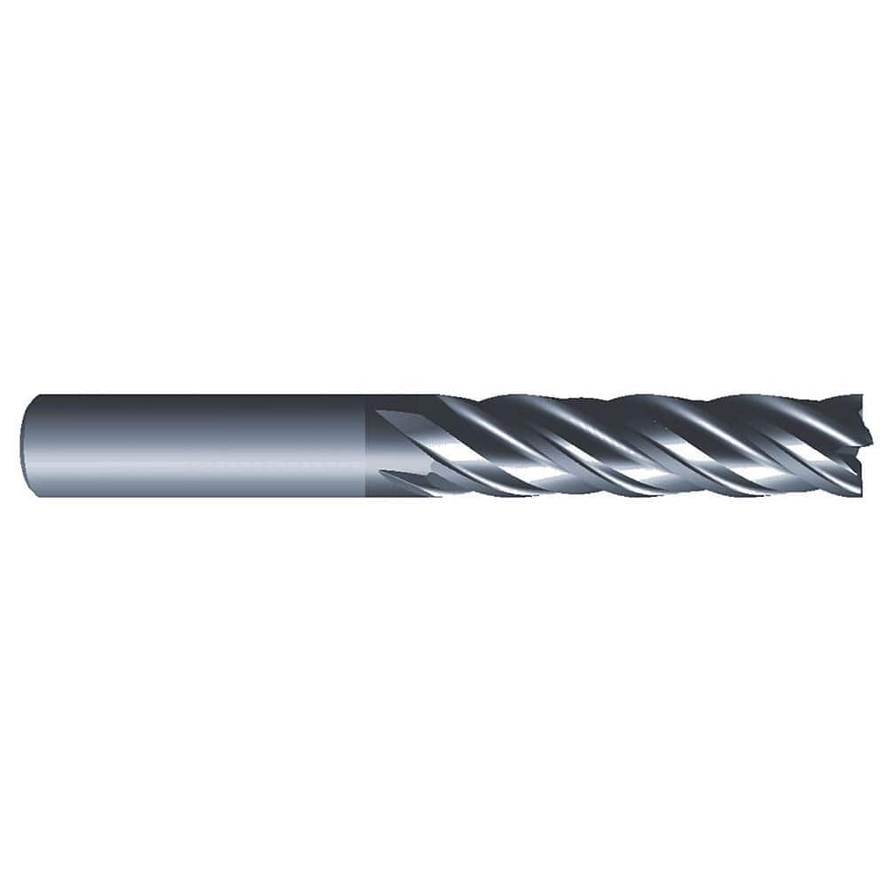 Corner Radius End Mill: 1/8″ Dia, 3/4″ LOC, 0.015″ Radius, 4 Flutes, Solid Carbide 2-1/2″ OAL, 1/8″ Shank Dia, Variable ° Helix, AlCrN Coated, Corner Radius End, Centercutting, Series Eliminator