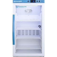 Accucold - Laboratory Refrigerators and Freezers; Type: Pharmacy, Medical-Laboratory Refrigerator ; Volume Capacity: 3 Cu. Ft. ; Minimum Temperature (C): 2.00 ; Maximum Temperature (C): 8.00 ; Width (Inch): 19.75 ; Depth (Inch): 22.63 - Exact Industrial Supply