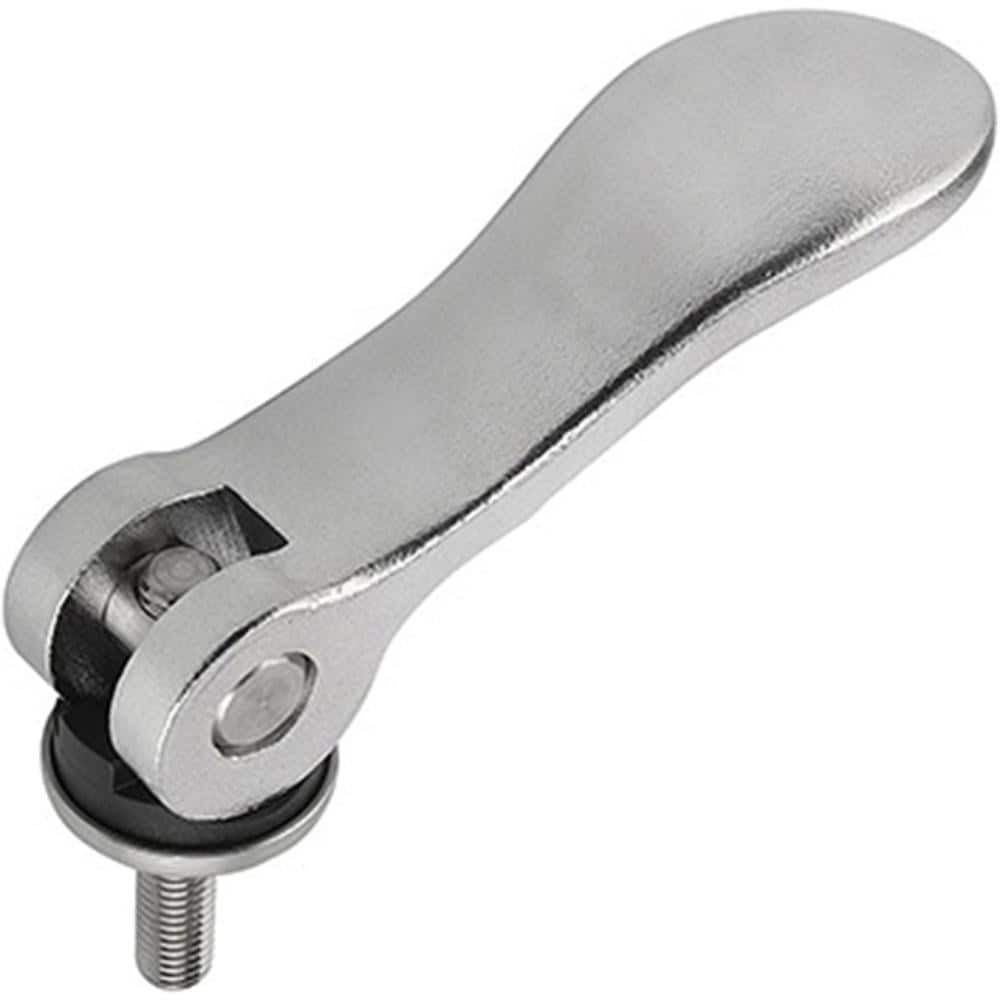 Clamp Cam Levers; Type: External Thread Cam Lever; Hole Diameter (Inch): 0.2400; Hole Diameter (mm): 0.2400; Hole Center to Lever End (Decimal Inch): 1.4300; Overall Width (Decimal Inch): 0.5700; Travel (Decimal Inch): 0.0400; Material: Steel; Hole Diamet