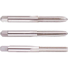 Tap Sets; Chamfer: Plug; Bottoming; Taper; Material: High Speed Steel; Thread Direction: Right Hand; Thread Limit: H3; Number Of Taps: 3; Thread Standard: UNC; Case Type: Plastic Case; Number Of Pieces: 3; Number Of Flutes: 4; Overall Length: 3.81