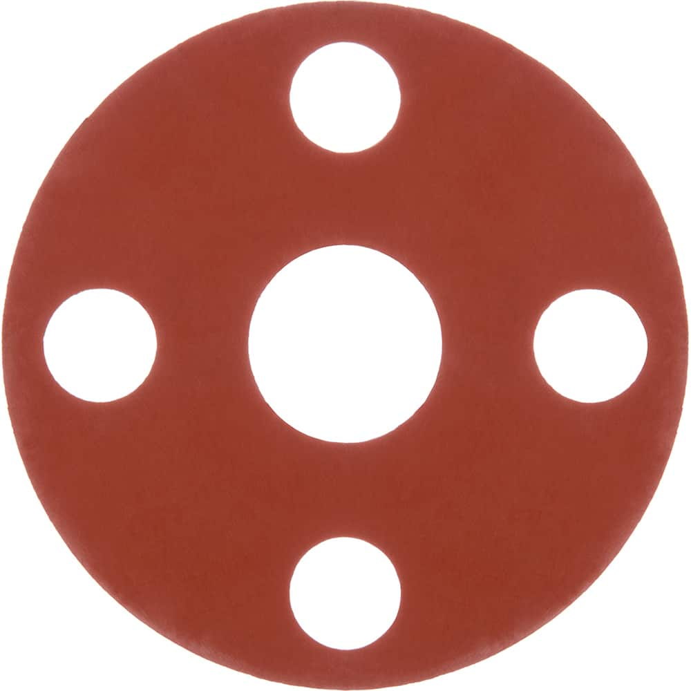 USA Sealing - Flange Gasketing; Nominal Pipe Size: 6 (Inch); Inside Diameter (Inch): 6-5/8 ; Thickness: 1/16 (Inch); Outside Diameter (Inch): 12-1/2 ; Material: Silicone Rubber ; Color: Red - Exact Industrial Supply