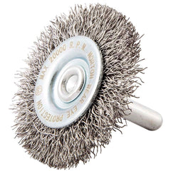 Norton - 2" OD, Crimped Carbon Wheel Brush - Caliber Tooling