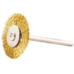 Norton - 1" OD, Crimped Brass Wheel Brush - Caliber Tooling