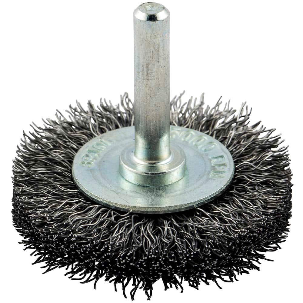 Norton - 2" OD, Crimped Carbon Wheel Brush - Caliber Tooling