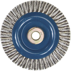 Norton - 5" OD, 5/8-11 Arbor Hole, Stringer Bead Stainless Steel Wheel Brush - Caliber Tooling