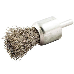 Norton - End Brushes Brush Diameter (Inch): 1 Fill Material: Stainless Steel - Caliber Tooling