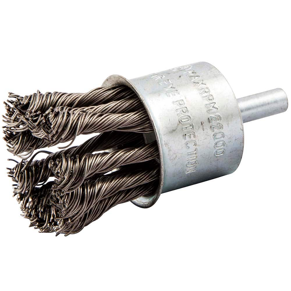 Norton - End Brushes Brush Diameter (Inch): 1-1/8 Fill Material: Carbon Steel - Caliber Tooling