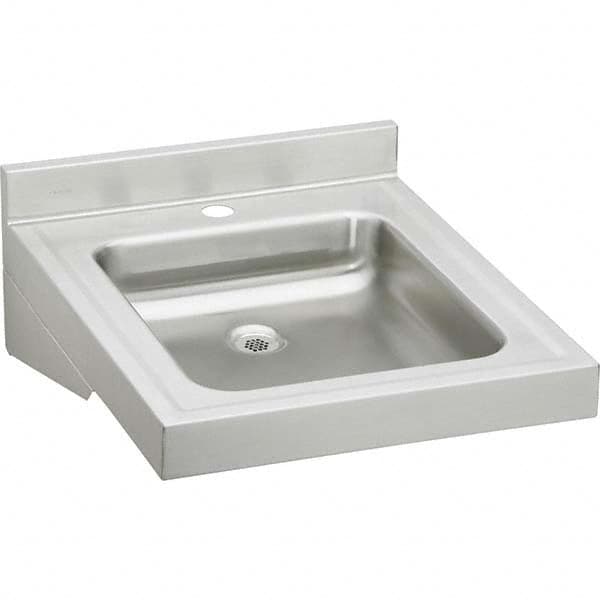 ELKAY - Stainless Steel Sinks Type: Lavatory Sink-Wall Hung Outside Length: 19 (Inch) - Caliber Tooling