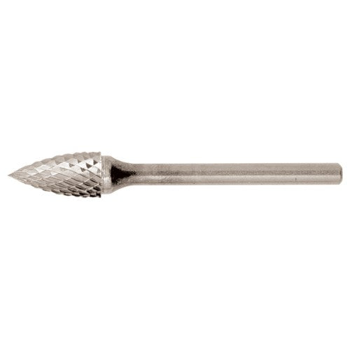 SG-53 Double Cut Solid Carbide Bur-Pointed Tree Shape - Exact Industrial Supply