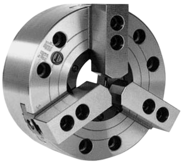 3-Jaw Extra Large Hole Power Chuck; Direct Mount A2-6; 10" - Caliber Tooling