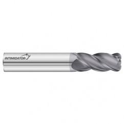 4mm Dia. x 50mm Overall Length 4-Flute 0.3mm C/R Solid Carbide SE End Mill-Round Shank-Center Cut-FC18 - Caliber Tooling