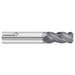 4mm Dia. x 50mm Overall Length 4-Flute 0.3mm C/R Solid Carbide SE End Mill-Round Shank-Center Cut-FC18 - Caliber Tooling