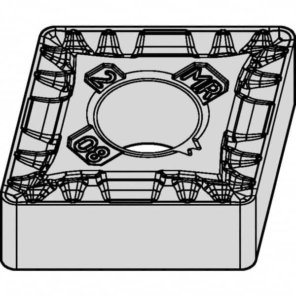 Kennametal - CNMG643 MR Grade KCP25B Carbide Turning Insert - TiCN/Al2O3/TiOCN Finish, 80° Diamond, 3/4" Inscr Circle, 1/4" Thick, 3/64" Corner Radius - Caliber Tooling