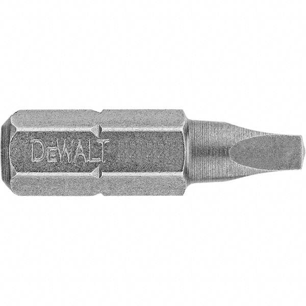 DeWALT - #2" Square Size Square Recess Bit - 1/4" Drive, 1" OAL - Caliber Tooling