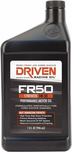 Joe Gibbs Driven Racing Oil - 1 Quart Synthetic Engine Oil - Grade 5W-50 - Caliber Tooling