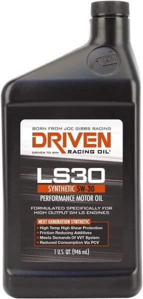 Joe Gibbs Driven Racing Oil - 1 Quart Synthetic Engine Oil - Grade 5W-30 - Caliber Tooling