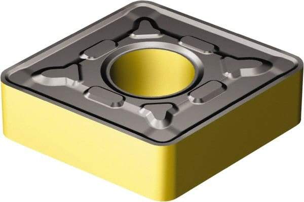 Sandvik Coromant - CNMG644 PR Grade 4305 Carbide Turning Insert - TiCN/AI2O3/TiN Finish, 80° Diamond, 3/4" Inscr Circle, 1/4" Thick, 1/16" Corner Radius - Caliber Tooling