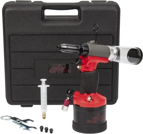 PRO-SOURCE - 3/32, 1/8, 5/32 & 3/16" Capacity, Air Riveter - 4 CFM, 15mm Long Stroke, 1/4 NPT Inlet - Caliber Tooling