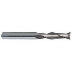 20mm Dia. x 150mm Overall Length 2-Flute Square End Solid Carbide SE End Mill-Round Shank-Center Cut-Uncoated - Caliber Tooling